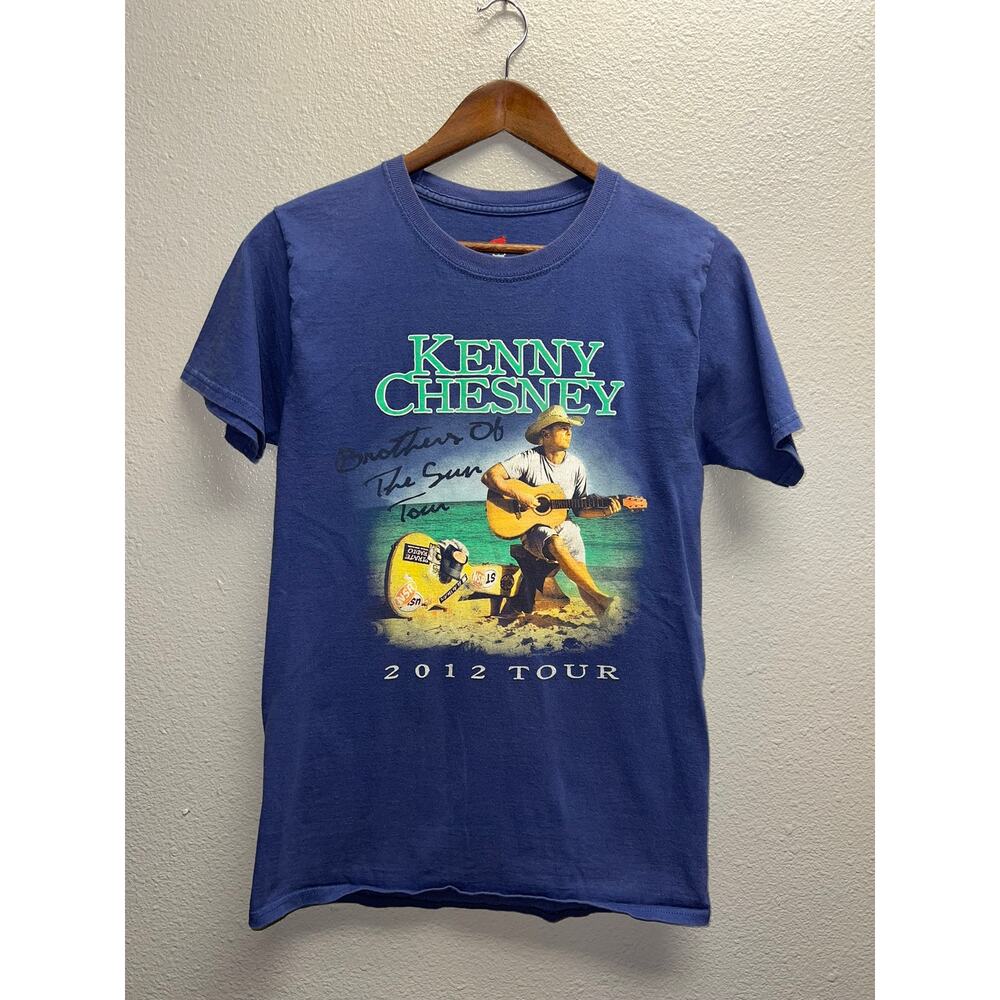 Kenny Chesney Tour Shirt Brothers Of The Sun Concert Blue Tee Small